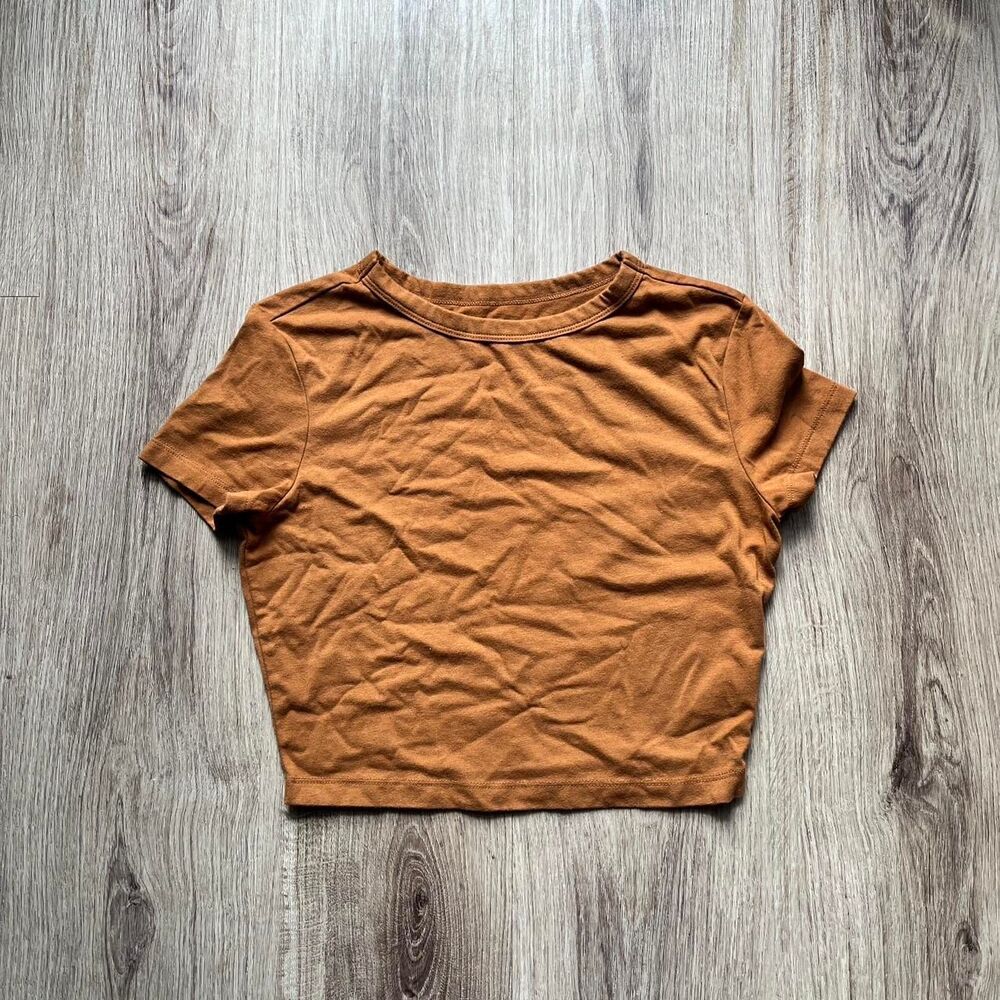 Wild-fable Women's Orange Blank Crop-top size Small